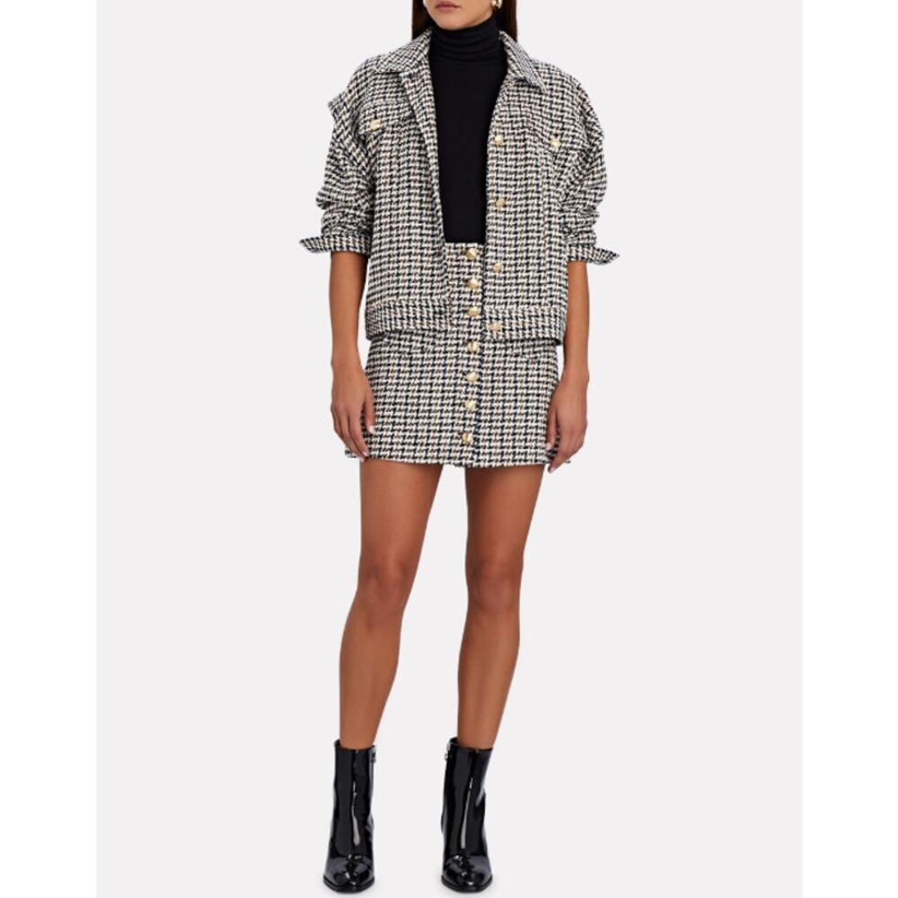 Intermix Outfit 2Piece Set Kiki Tweed Jacket XL & Coco Mini Button Mini Skirt 10
